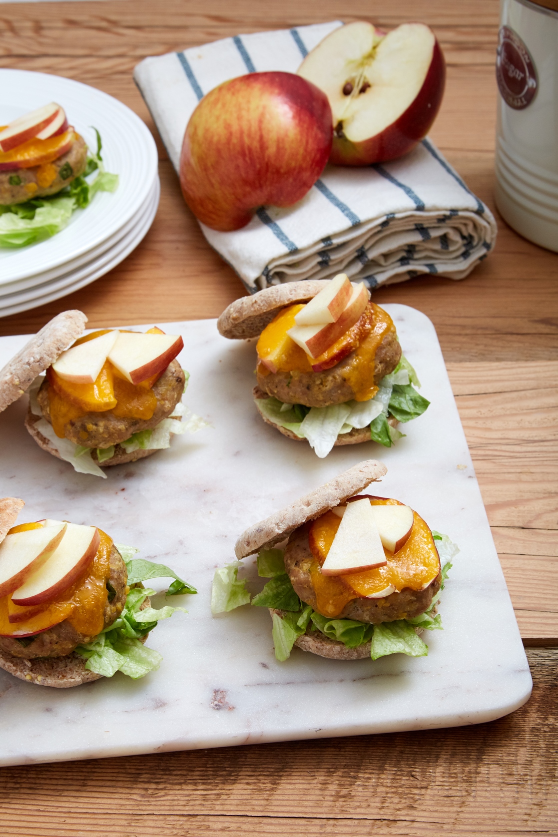 Apple Cheddar Turkey Sliders