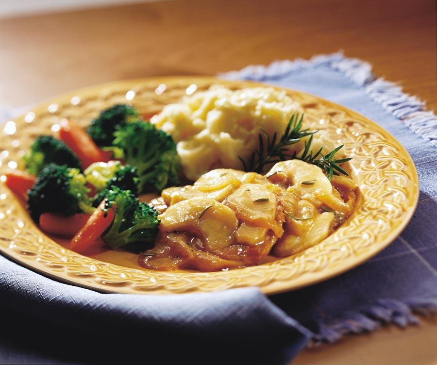 Pork Chops with Apples and Rosemary