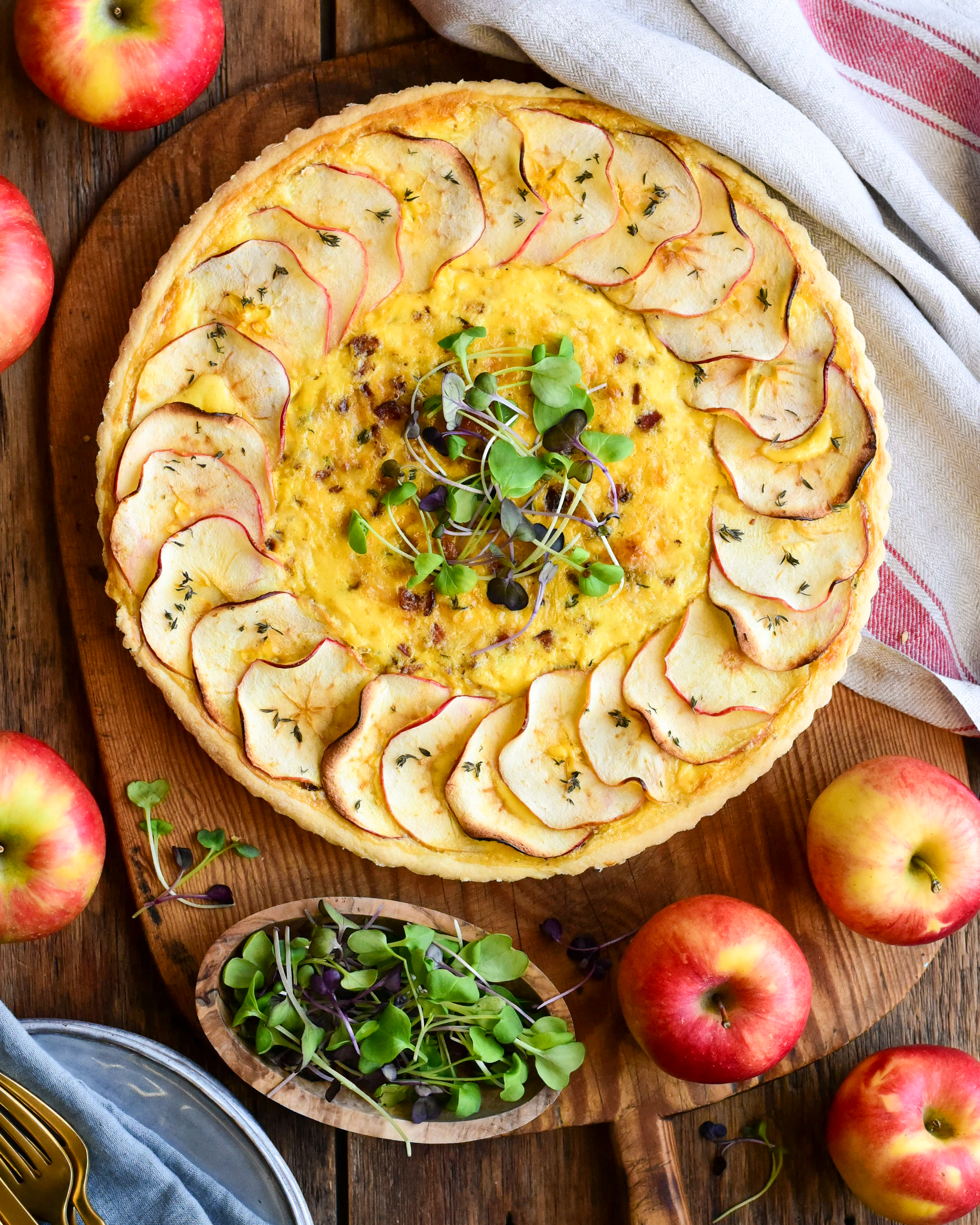 Apple, Leek & Bacon Quiche