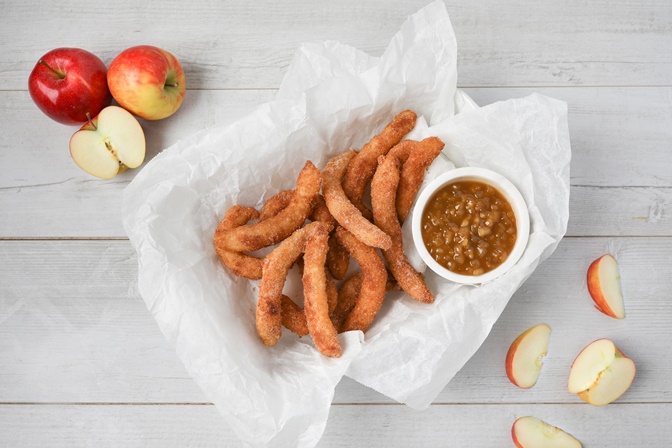 Churros with Warm Apple Dip