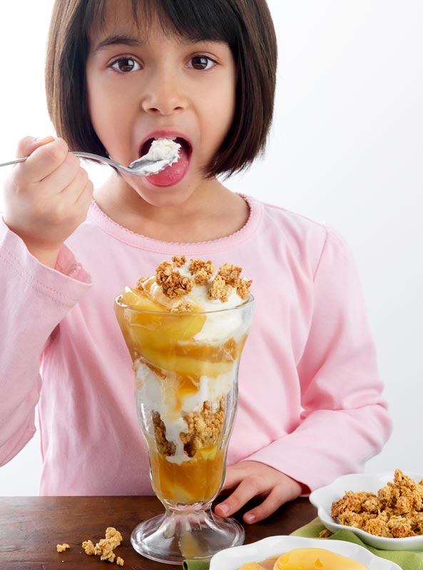 Caramelized Ontario Apple Sundae with Crunchy Granola